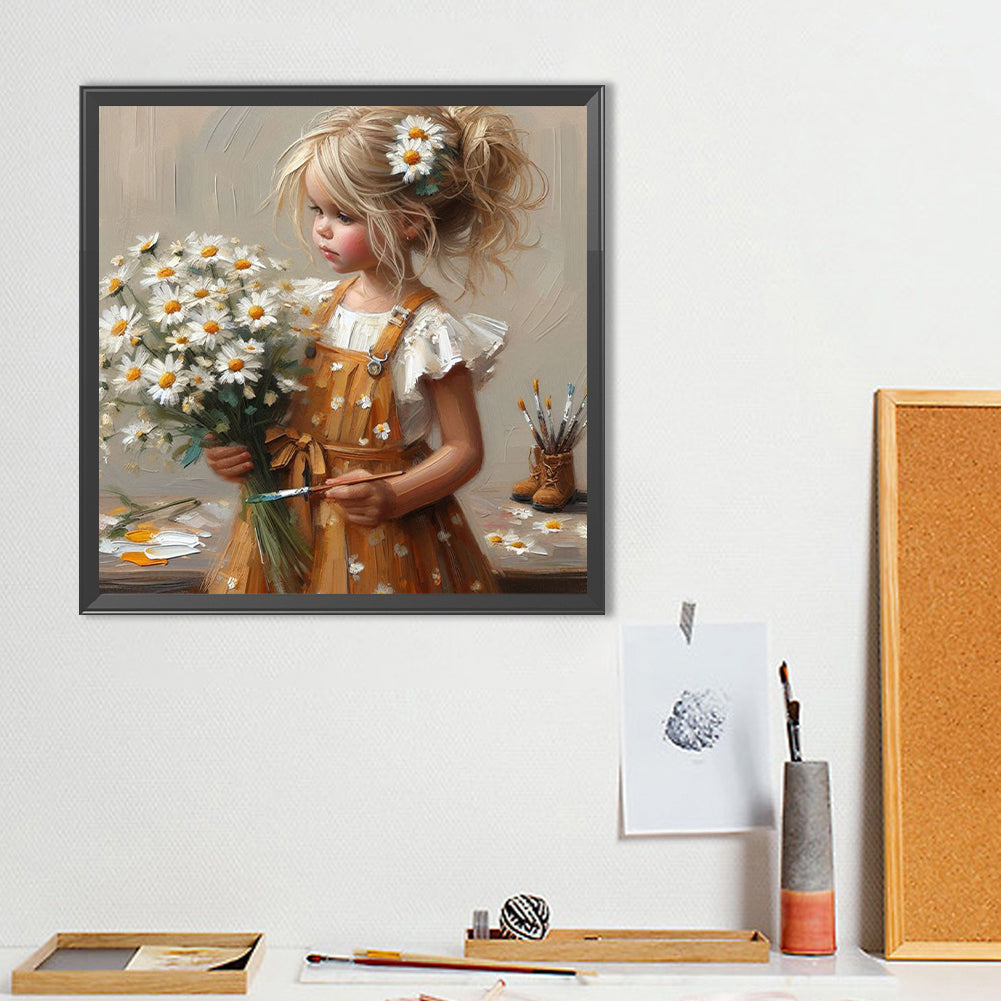 Cute Girl - Full Round Drill Diamond Painting 40*40CM