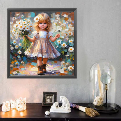 Cute Girl - Full Round Drill Diamond Painting 40*40CM