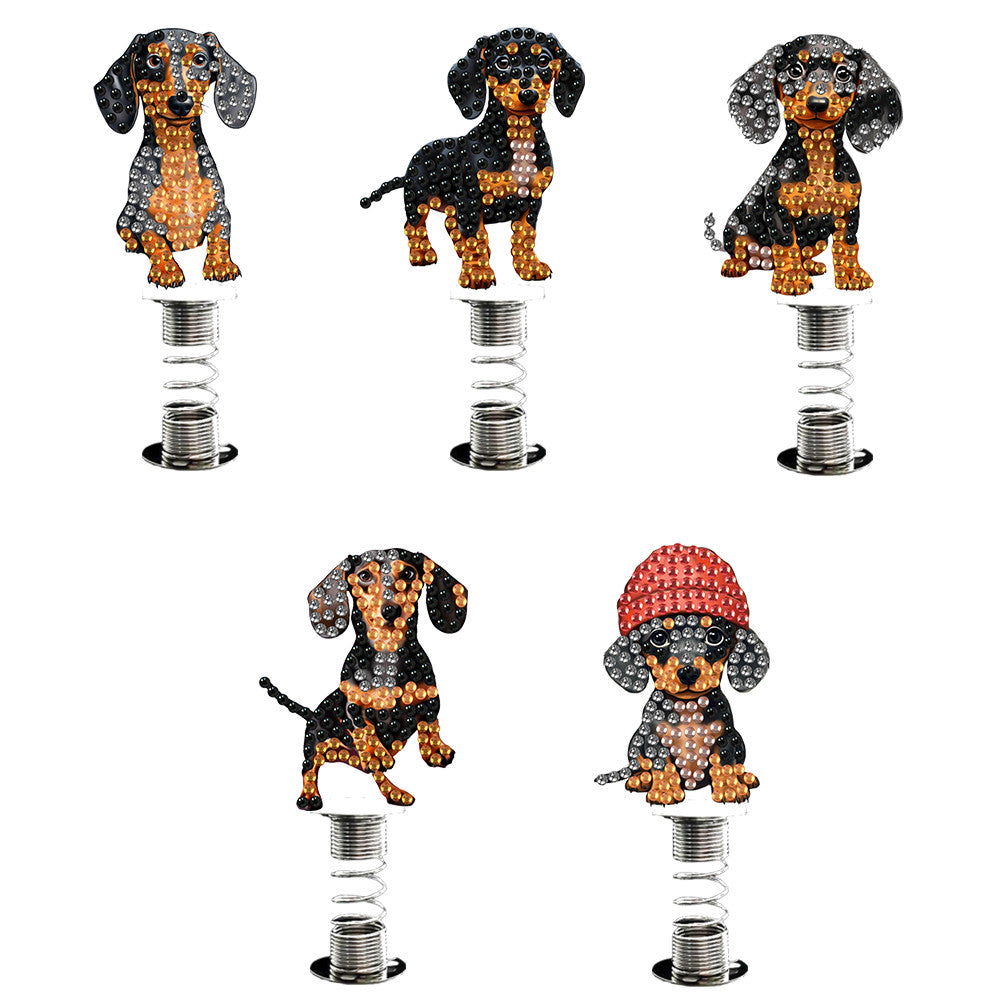 5Pcs Frog Handmade Bobblehead Decoration Spring Stand Dancing Doll for Beginners