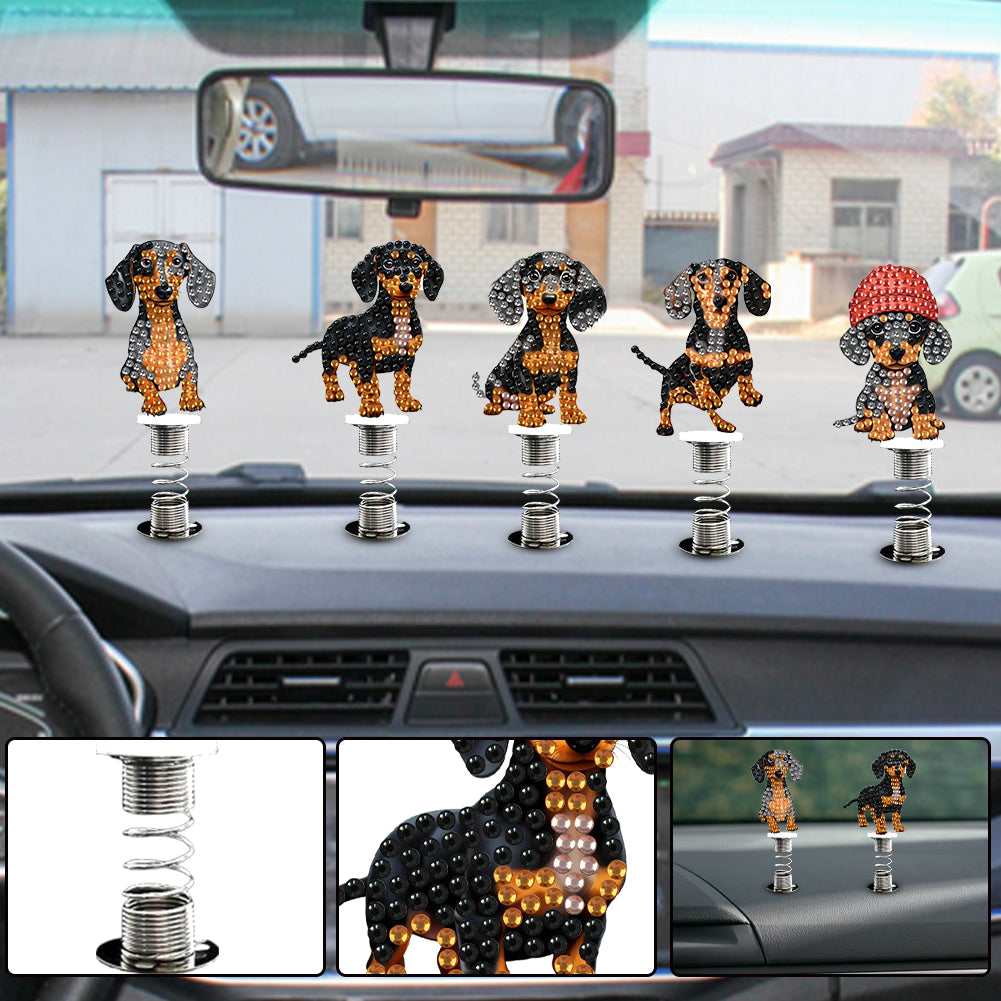 5Pcs Frog Handmade Bobblehead Decoration Spring Stand Dancing Doll for Beginners