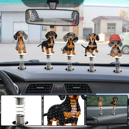 5Pcs Frog Handmade Bobblehead Decoration Spring Stand Dancing Doll for Beginners