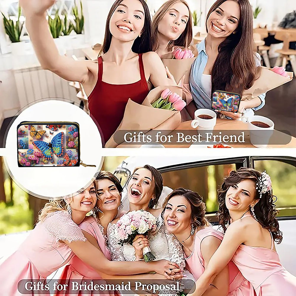5D DIY Diamond Painting Wallet Diamond Painting Card Holder Coin Purse DIY Craft