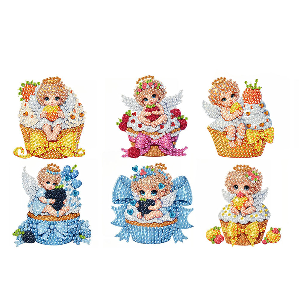 6pcs Flower Insect DIY Diamond Painting Magnet Refrigerator for Adults Beginners