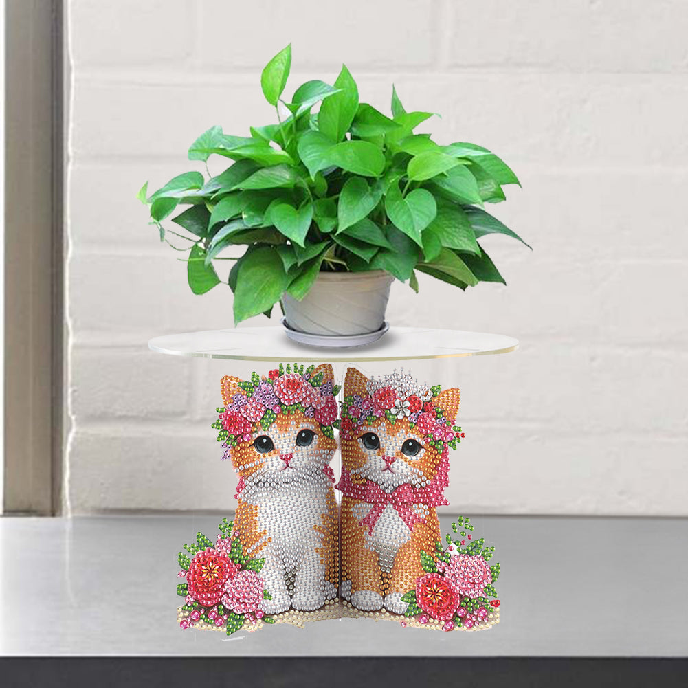 Acrylic Diamond Painting Plant Stand Diamond Art Potted Plant Holder Home Decor