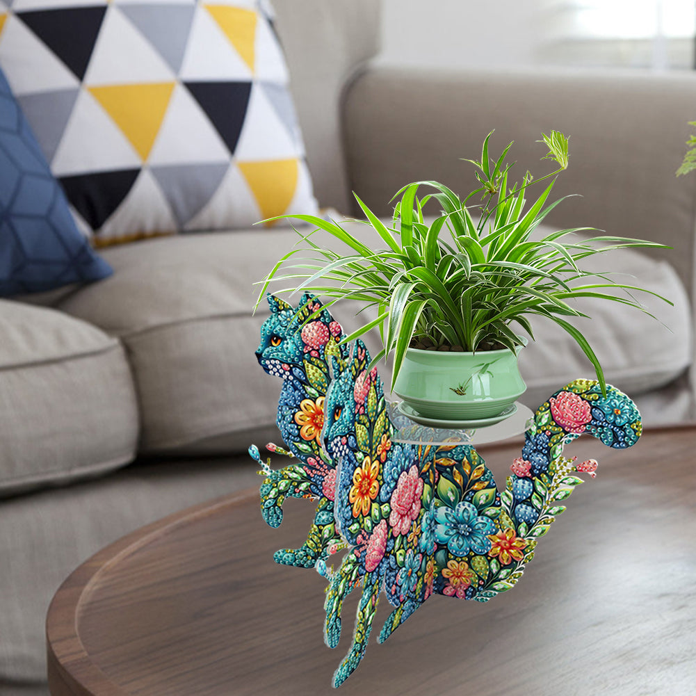 Acrylic Diamond Painting Plant Stand Diamond Art Potted Plant Holder Home Decor