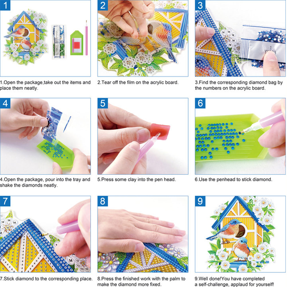Animal Special Shaped 5D DIY Diamond Painting Tabletop Ornaments Kit Table Decor