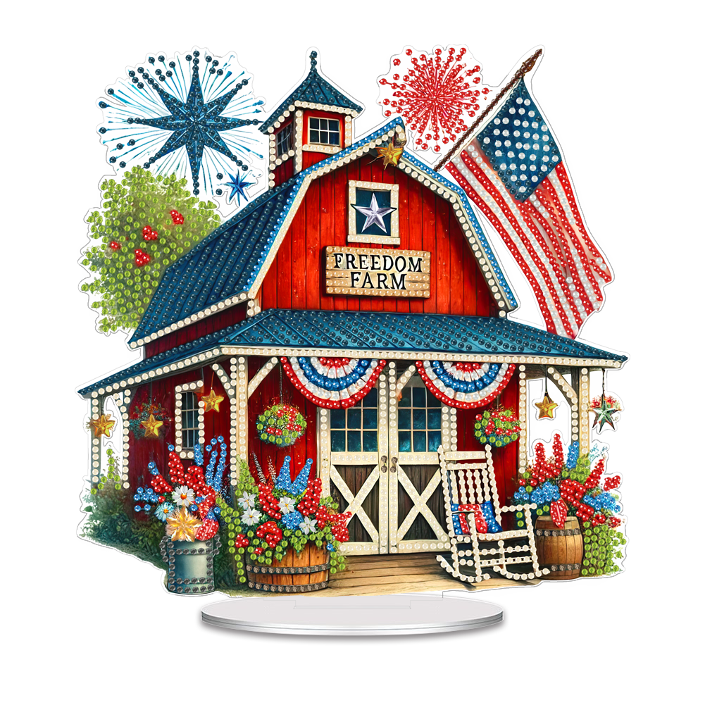 Independence Day Diamond Painting Tabletop Ornaments Kit Patriotic Centerpieces