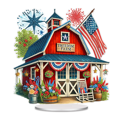 Independence Day Diamond Painting Tabletop Ornaments Kit Patriotic Centerpieces