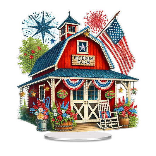 Independence Day Diamond Painting Tabletop Ornaments Kit Patriotic Centerpieces