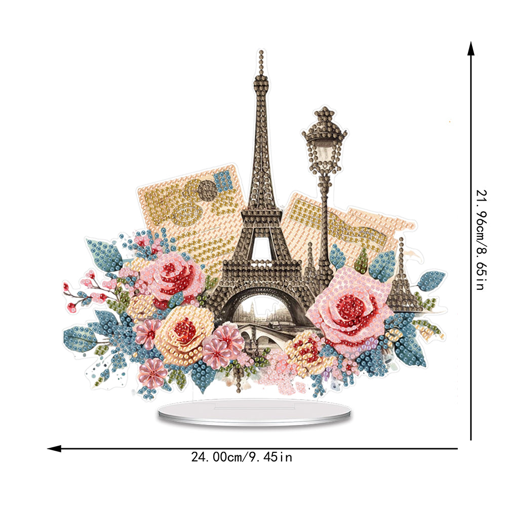 Acrylic Special Shape Flower Table Top Diamond Painting Ornament Kits Home Decor