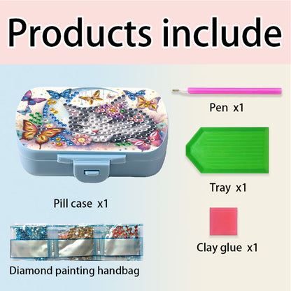 5D DIY Diamond Painting Dot Pill Case Diamond Art Pill Storage Box for Art Craft
