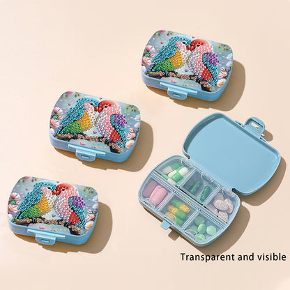 5D DIY Diamond Painting Dot Pill Case Diamond Art Pill Storage Box for Art Craft