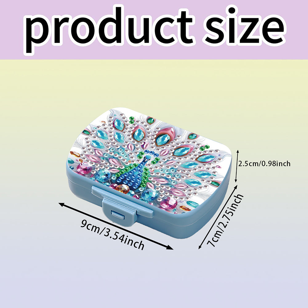 5D DIY Diamond Painting Dot Pill Case Diamond Art Pill Storage Box for Art Craft