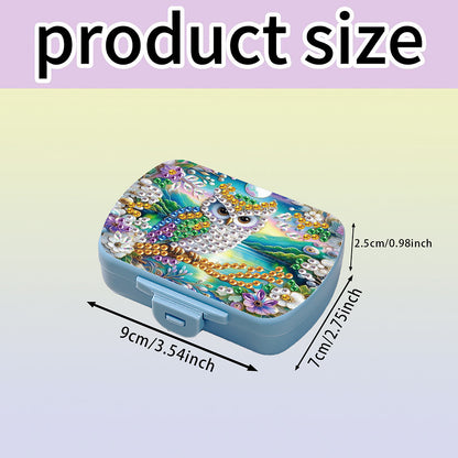 5D DIY Diamond Painting Dot Pill Case Diamond Art Pill Storage Box for Art Craft
