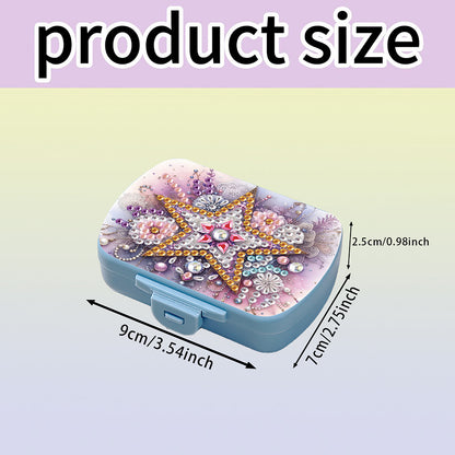 5D DIY Diamond Painting Dot Pill Case Diamond Art Pill Storage Box for Art Craft