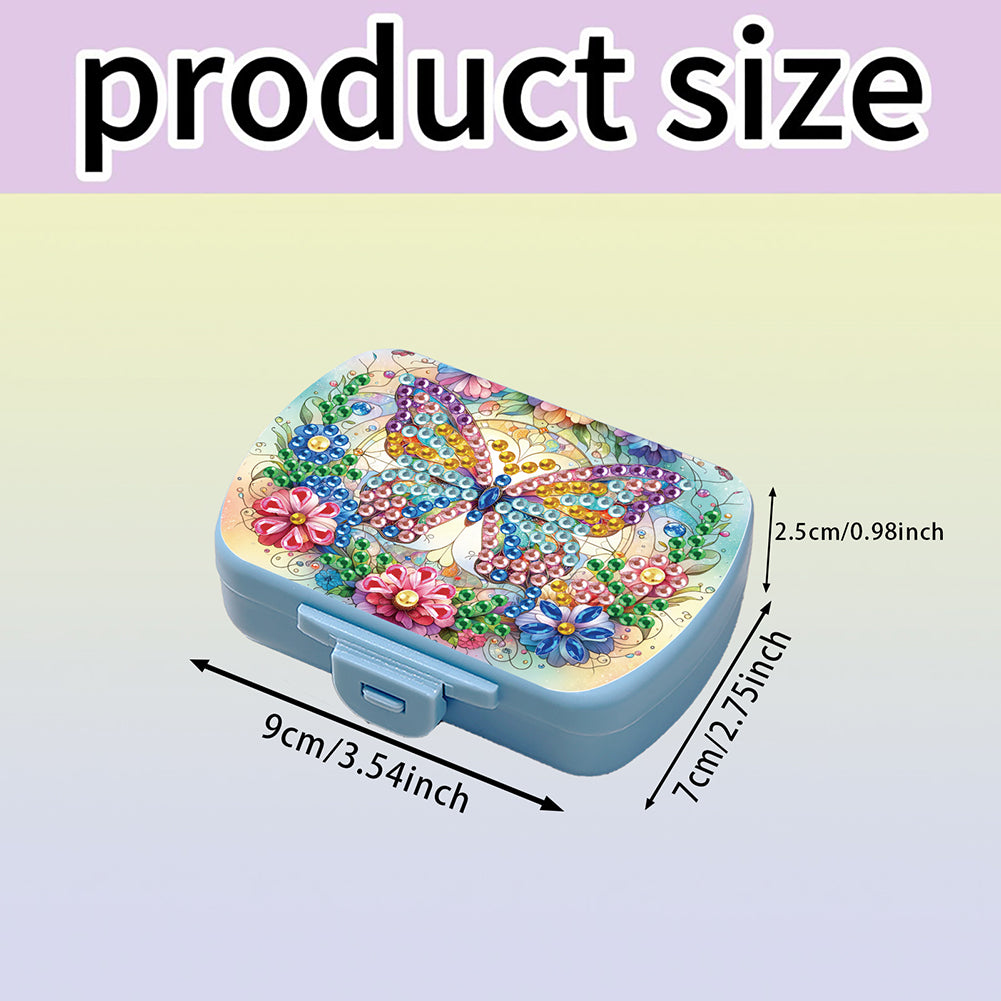 5D DIY Diamond Painting Dot Pill Case Diamond Art Pill Storage Box for Art Craft