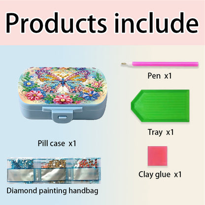 5D DIY Diamond Painting Dot Pill Case Diamond Art Pill Storage Box for Art Craft