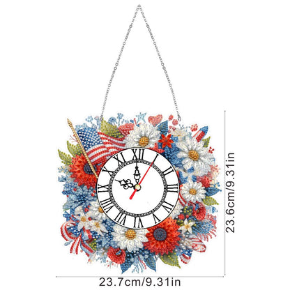 Acrylic Special Shape Daisy 5D Diamond Painting Clock Art Craft for Desktop Wall