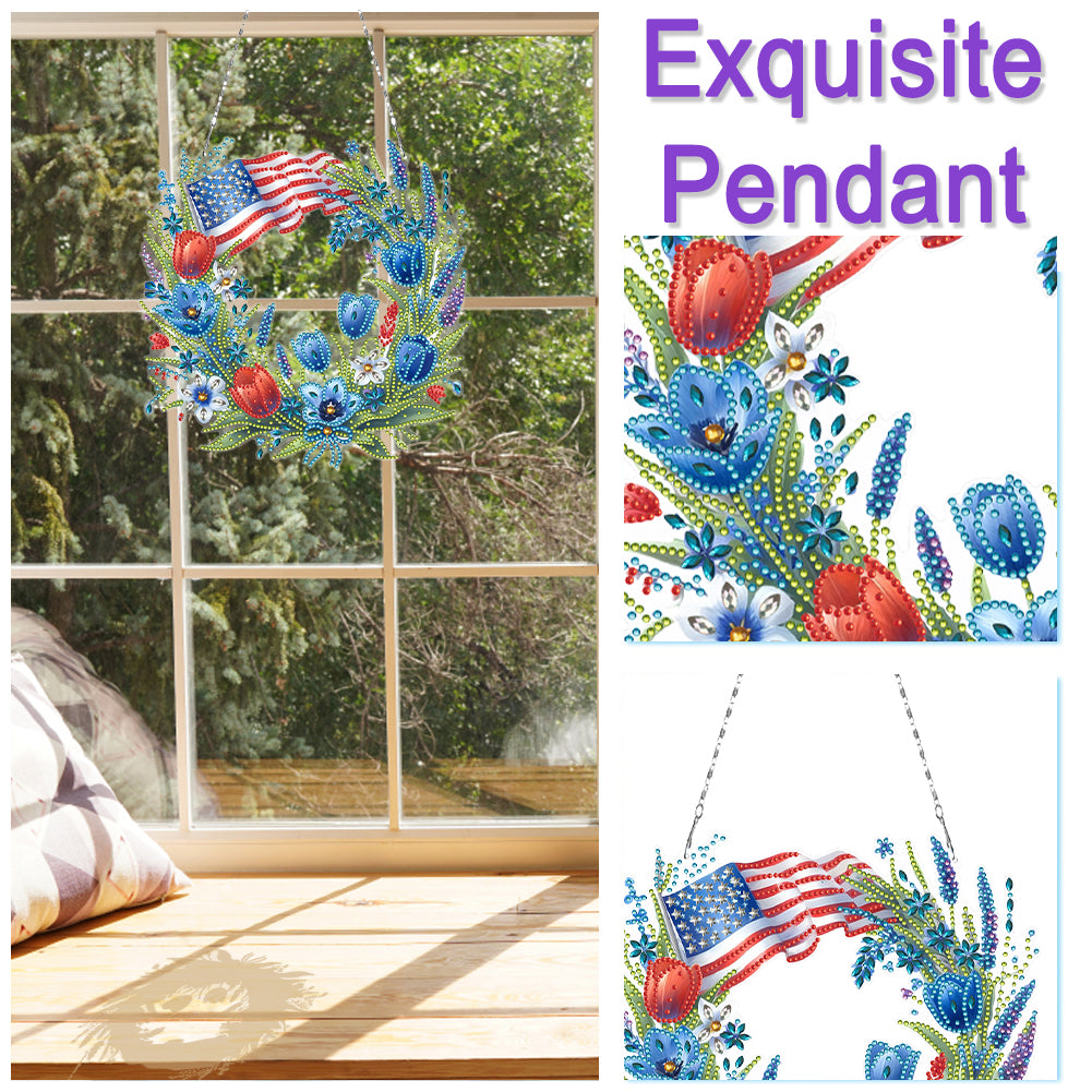 Bear DIY Diamond Art Pendant Kit Diamond Painting Hanging Pendant for Art Crafts