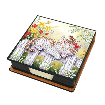Birds Leather Diamond Art Note Box with 150 Sheets of Paper for Adults Beginners