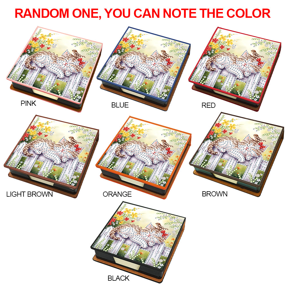 Birds Leather Diamond Art Note Box with 150 Sheets of Paper for Adults Beginners