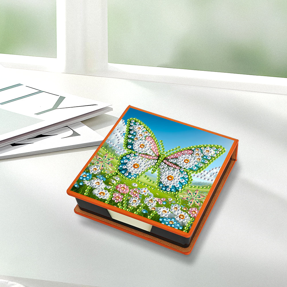 Birds Leather Diamond Art Note Box with 150 Sheets of Paper for Adults Beginners