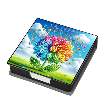 Leather Animals Diamond Art Note Box with 160 Sheets of Paper for DIY Art Craft