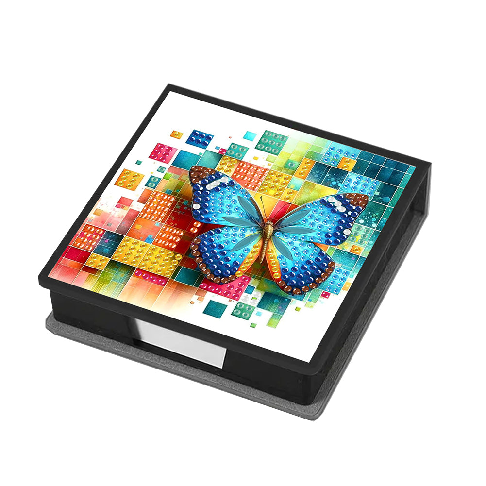 Cross Leather Diamond Art Note Box with 160 Sheets of Paper for Adults Beginners