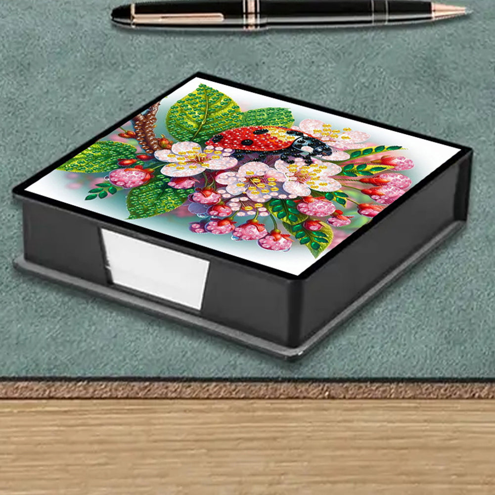 Cross Leather Diamond Art Note Box with 160 Sheets of Paper for Adults Beginners
