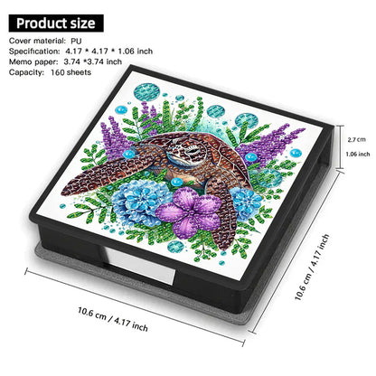 Cross Leather Diamond Art Note Box with 160 Sheets of Paper for Adults Beginners
