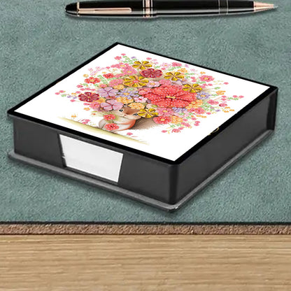 Cross Leather Diamond Art Note Box with 160 Sheets of Paper for Adults Beginners