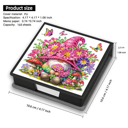 Cross Leather Diamond Art Note Box with 160 Sheets of Paper for Adults Beginners