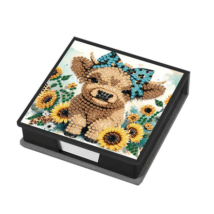Cross Leather Diamond Art Note Box with 160 Sheets of Paper for Adults Beginners