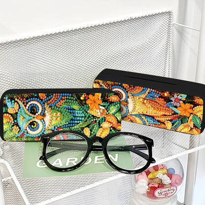 2Pcs Diamond Painting Eyeglasses Case Glasses Storage Case for Friends Gift