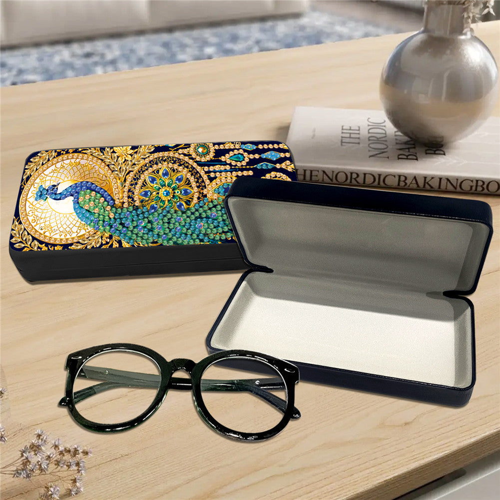 2Pcs Diamond Painting Eyeglasses Case Glasses Storage Case for Friends Gift