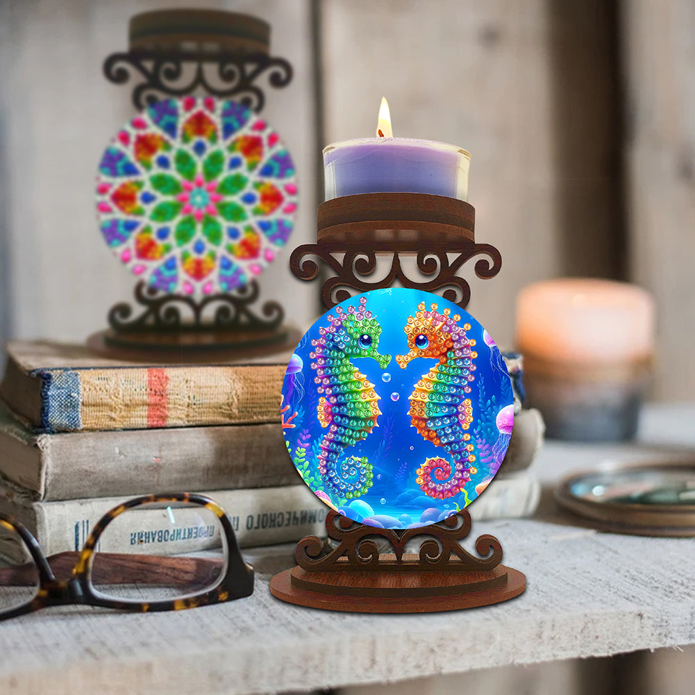 Animals Diamond Painting Candle Holder Ornaments Desktop Tea Light Candle Holder