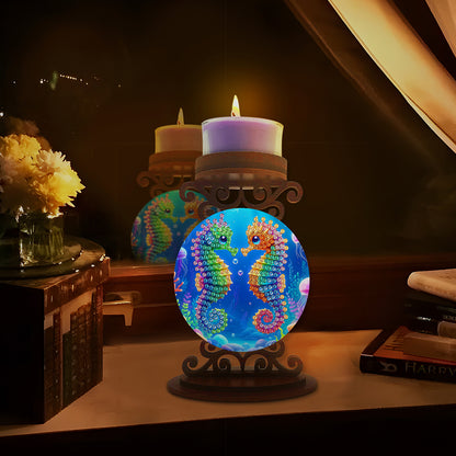 Animals Diamond Painting Candle Holder Ornaments Desktop Tea Light Candle Holder