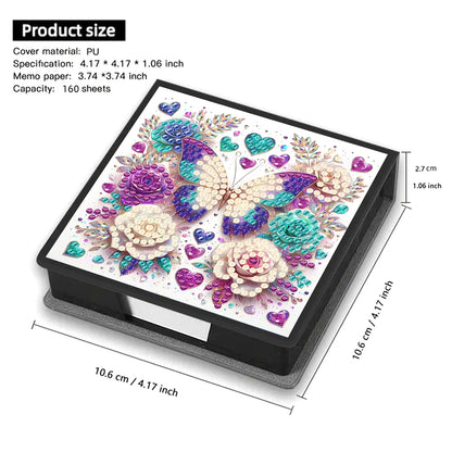 Cross Leather Diamond Art Note Box with 160 Sheets of Paper for Adults Beginners