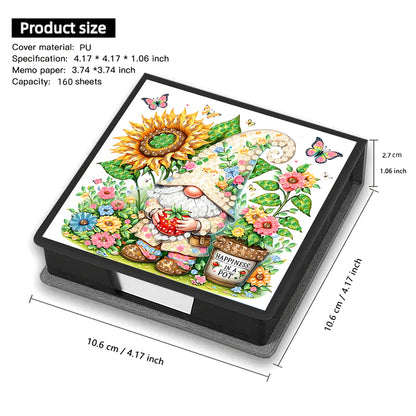 Cross Leather Diamond Art Note Box with 160 Sheets of Paper for Adults Beginners