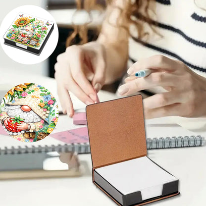 Cross Leather Diamond Art Note Box with 160 Sheets of Paper for Adults Beginners