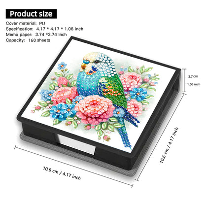Cross Leather Diamond Art Note Box with 160 Sheets of Paper for Adults Beginners