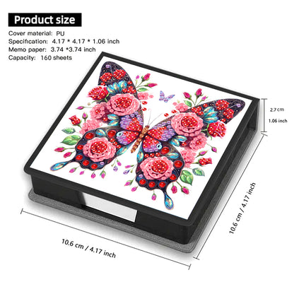 Cross Leather Diamond Art Note Box with 160 Sheets of Paper for Adults Beginners