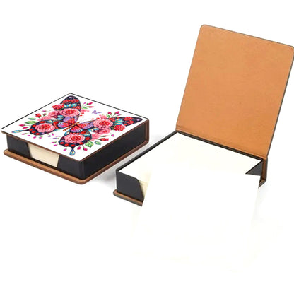 Cross Leather Diamond Art Note Box with 160 Sheets of Paper for Adults Beginners