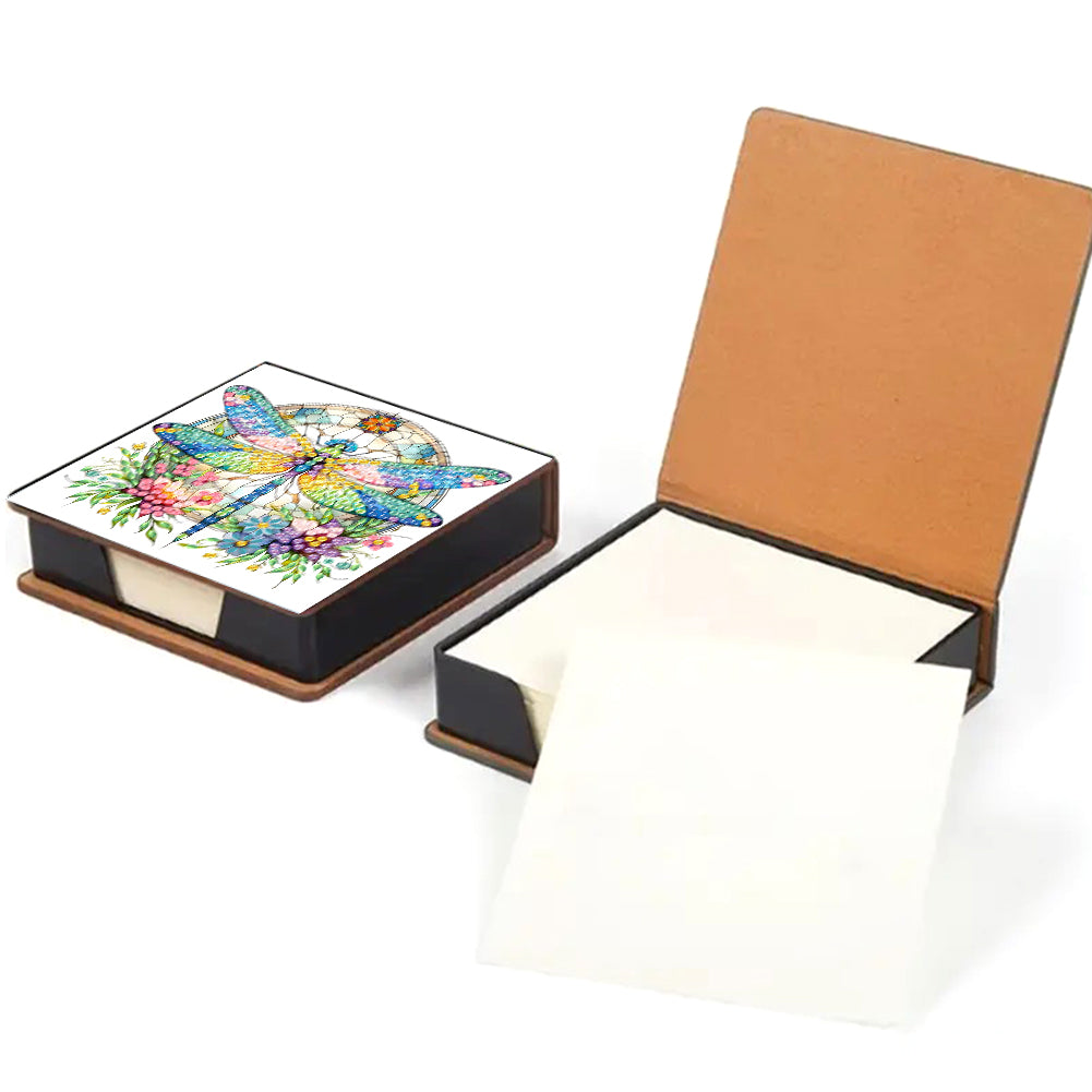 Cross Leather Diamond Art Note Box with 160 Sheets of Paper for Adults Beginners