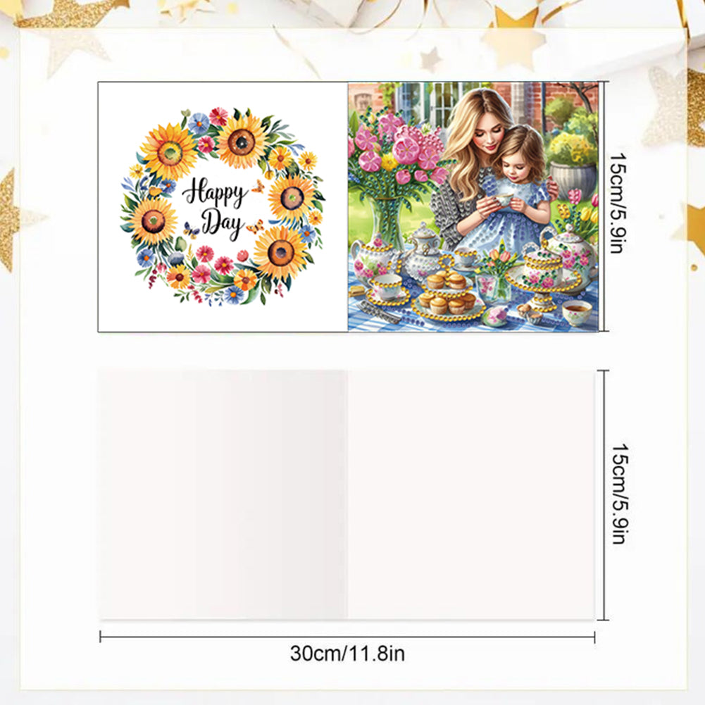 6pcs Diamond Painting Greeting Cards DIY Handmade Diamond Art Cards for Adults
