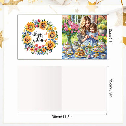 6pcs Diamond Painting Greeting Cards DIY Handmade Diamond Art Cards for Adults