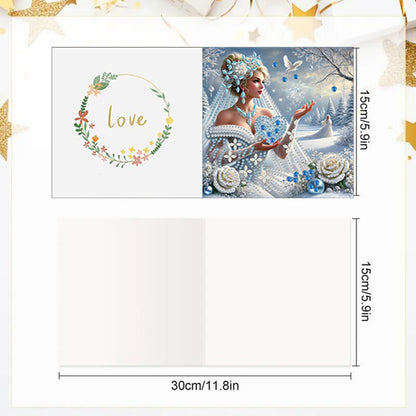 6pcs Diamond Painting Greeting Cards DIY Handmade Diamond Art Cards for Adults