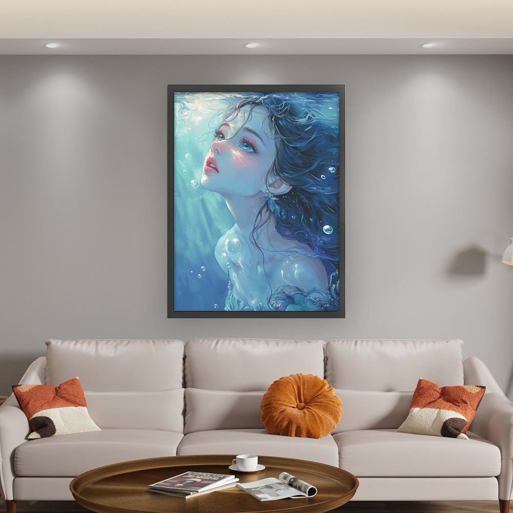 Silhouette In The Water - 14CT Stamped Cross Stitch 75*95CM(Fairy Brand)