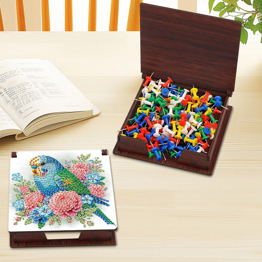 Animals Diamond Painting Notecard Box Gem Art Sticky Note Holder for Home Office