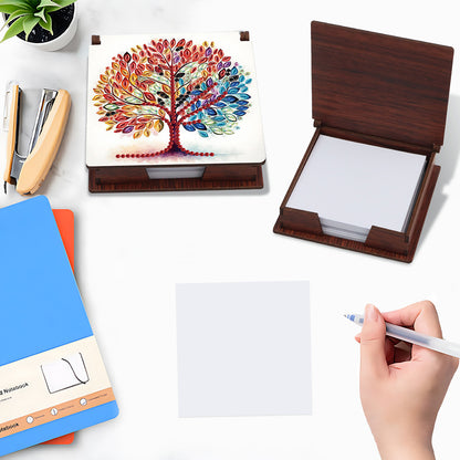 Animals Diamond Painting Notecard Box Gem Art Sticky Note Holder for Home Office